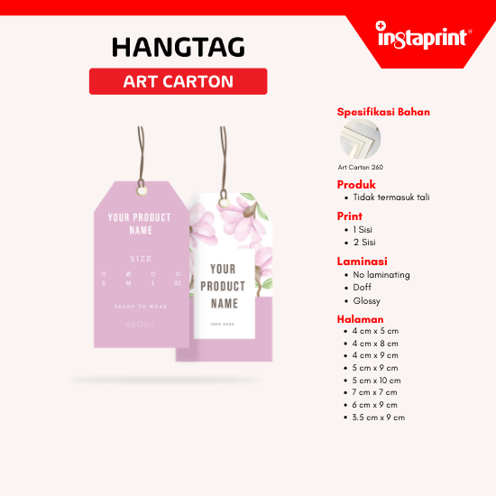 Hang Tag Label Baju/Hang Tag Baju Custom/Hang Tag Barcode Baju Web