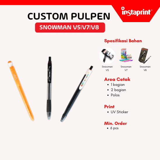 Pulpen Snowman, Pulpen Print Custom, Pulpen Souvenir Web