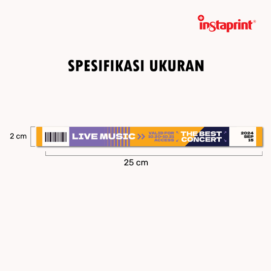 Gelang Tiket Acara / Gelang Event / Gelang Wahana / Gelang Konser / Gelang Wisata Web