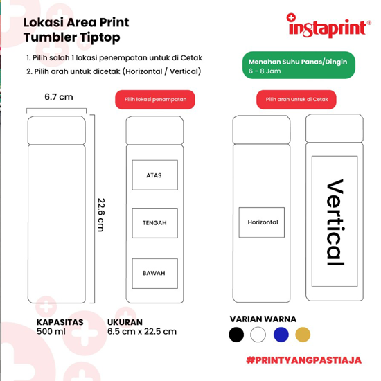 Tumbler Tip Top Custom Print UV Web