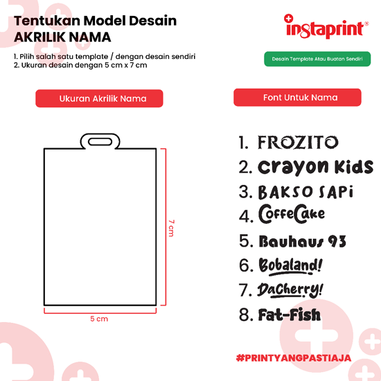 Bag Tag Acrylic Nama Character Lucu Anak 3 mm Souvenir Custom Web