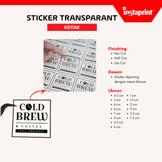 Sticker Label Kotak Transparant  / Thank You Label Transparant /  ...