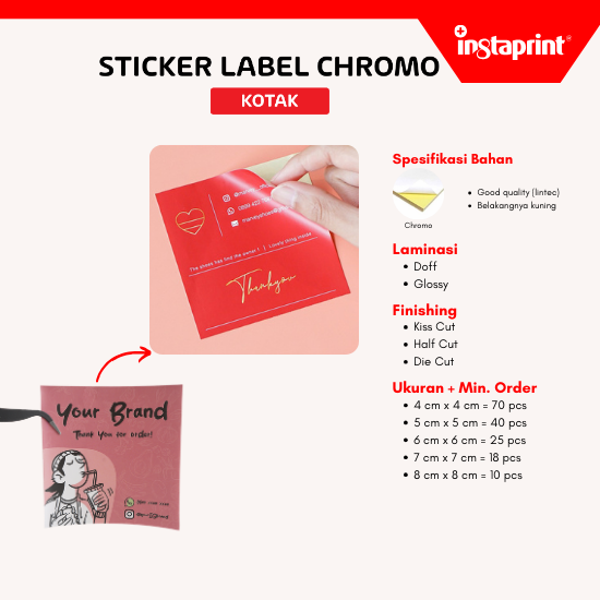 Sticker Chromo Label Makanan / Sticker Chromo Kue Kotak / Label Chromo Murah WEB