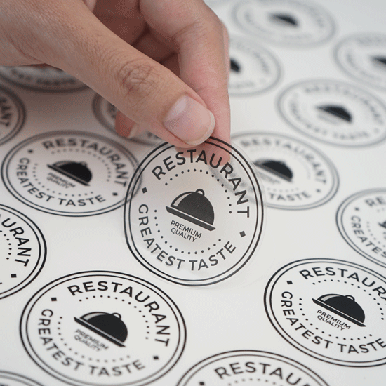 Sticker Label Transparant Bundar / Sticker Bentuk Bundar Makanan WEB