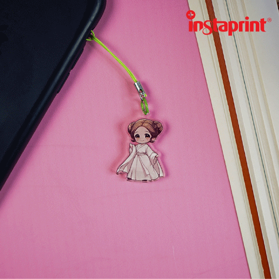 Gantungan HP Acrylic | Gantungan Flashdisk Acrylic 3mm | Hiasan Aksesoris Tali Charm Handphone | Tali Gantungan Hp Karakter Lucu | Phone Strap Tali Gantungan Pendek WEB