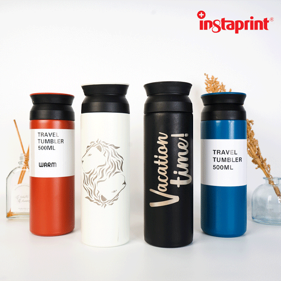 Tumbler Travel Grafir Nama Custom / Tumbler Tokyo Travel Custom Print / Tumbler Termos 500 ml / Tumbler Custom Botol Minum Stainless Steel WEB