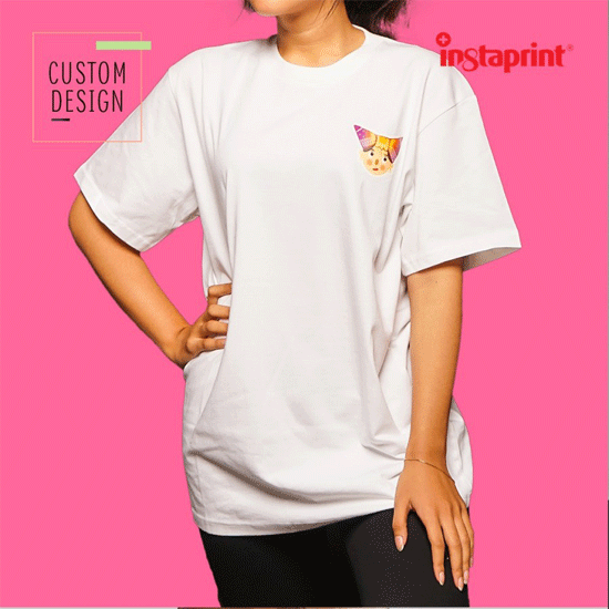 T-Shirt Combed 30s Putih Custom Sablon Digital / Kaos Polos Murah WEB