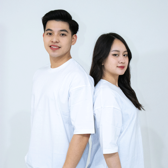 T-Shirt Combed 30s Putih Custom Sablon Digital / Kaos Polos Murah WEB
