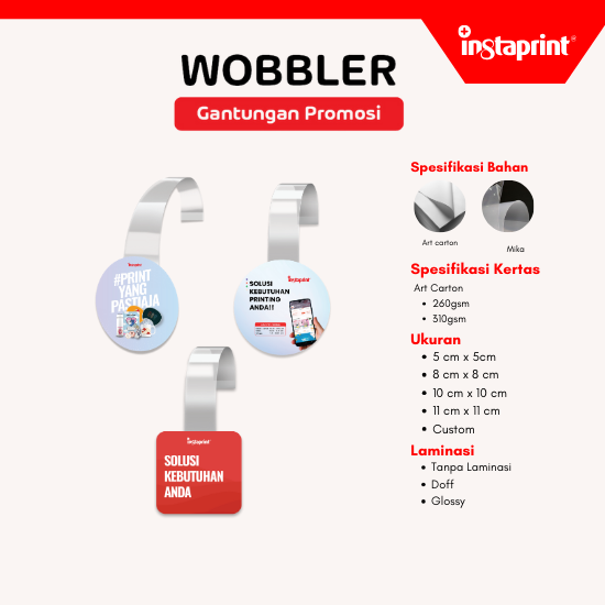 Wobbler Promosi / Cetak Wobbler / Wobbler / Wobbler Toko / Gantungan Promosi WEB