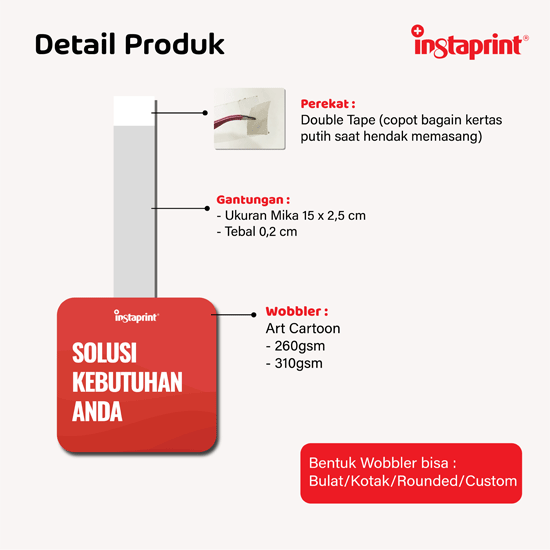 Wobbler Promosi / Cetak Wobbler / Wobbler / Wobbler Toko / Gantungan Promosi WEB
