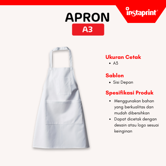 Apron / Celemek (Termasuk Sablon A3) Web