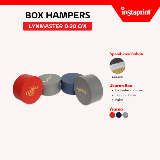 Box Hampers / Gift Box Bundar Diameter 20 cm Web