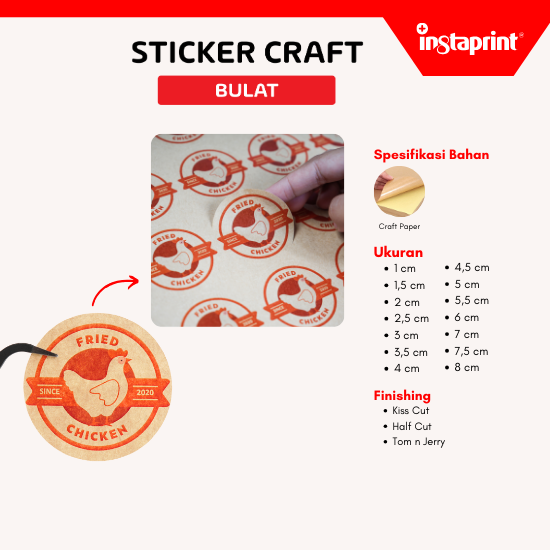 STICKER CRAFT / Sticker Daur Ulang Murah Bentuk Bundar WEB
