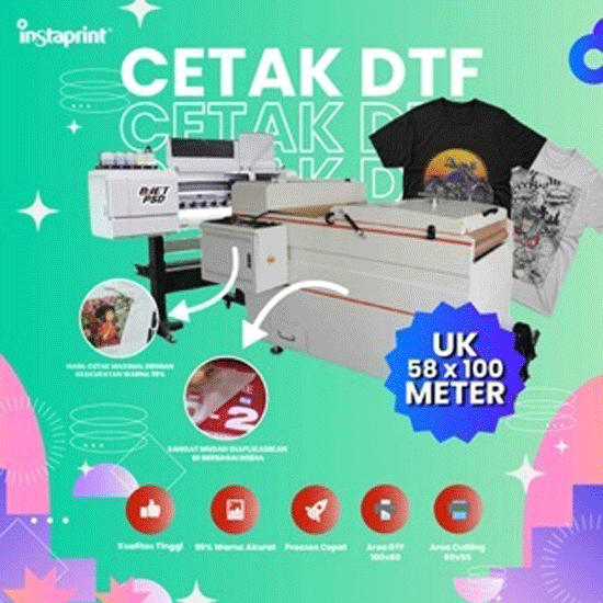 Cetak DTF Meteran Murah / Print DTF Baju Meteran / Sablon Baju Digital Web