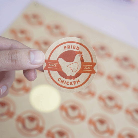 STICKER CRAFT / Sticker Daur Ulang Murah Bentuk Bundar WEB