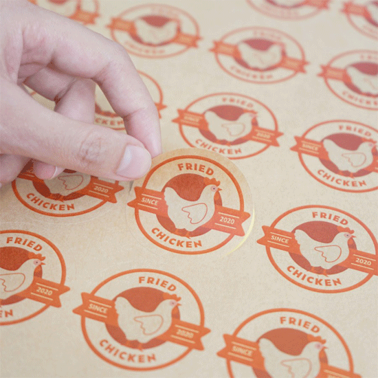 STICKER CRAFT / Sticker Daur Ulang Murah Bentuk Bundar WEB