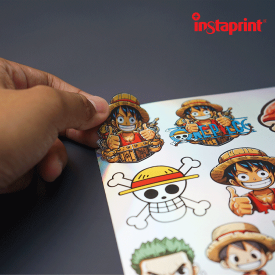 Sticker Hologram / Sticker Rainbow / Label Pelangi Custom A3+ Web