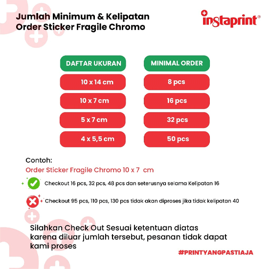 Sticker Fragile Murah / Cetak Sticker Pecah Belah Kemasan Olshop / Label Pengiriman Awas Pecah Web