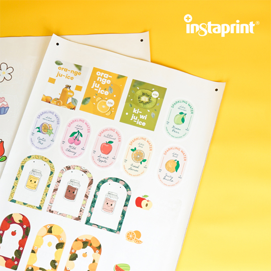 Cetak Sticker Transparant A3+ White Ink / Print Stiker Label Kemasan Transparan Tinta Putih WEB