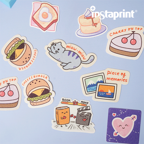 Cetak Cutting Custom Sticker Glitter A6 | Sticker Pack Custom A6 WEB