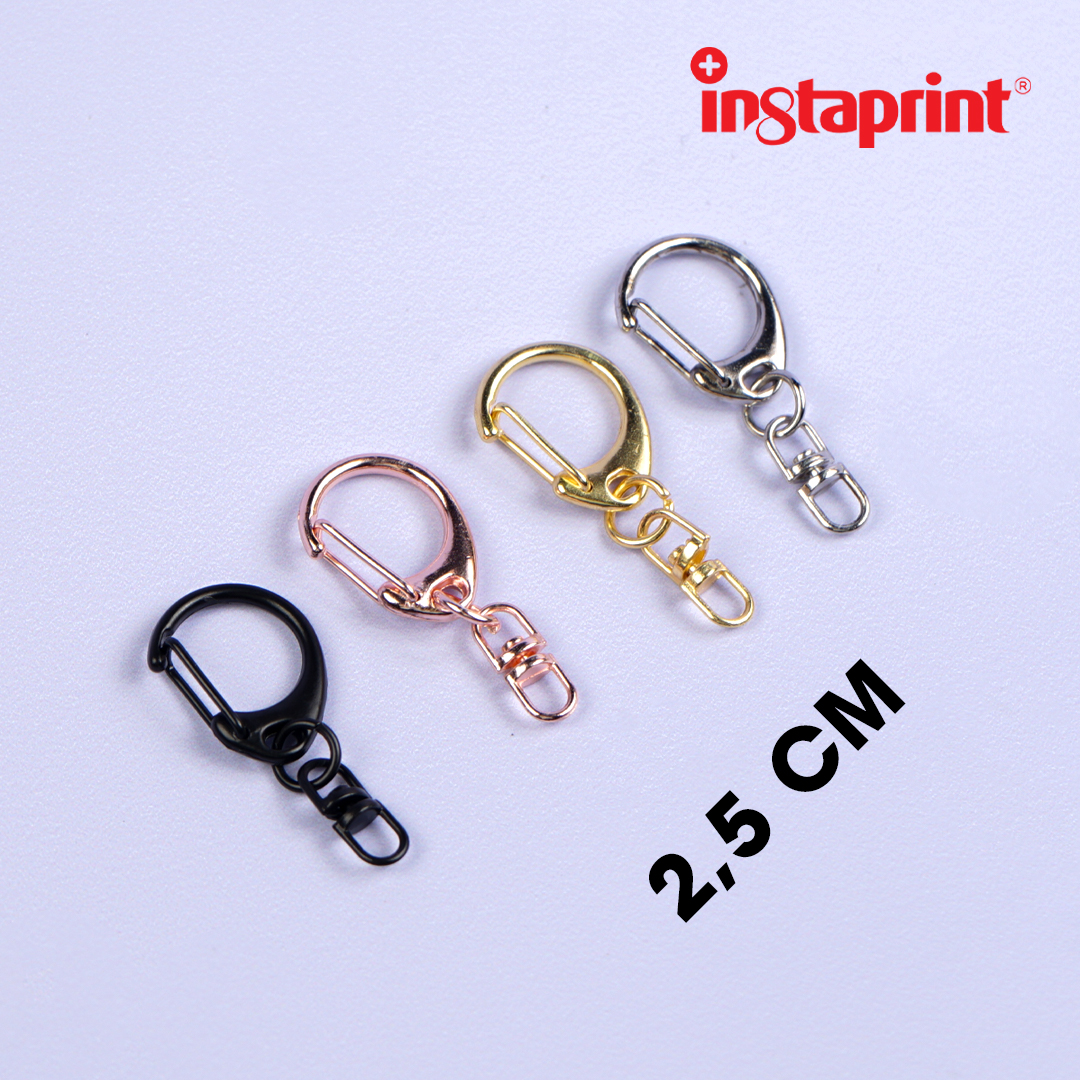 Gantung Kunci cantolan udang l  KILAP KINCLONG - IMPORT 2,5 cm l  Aksesoris Tas IMPORT WEB