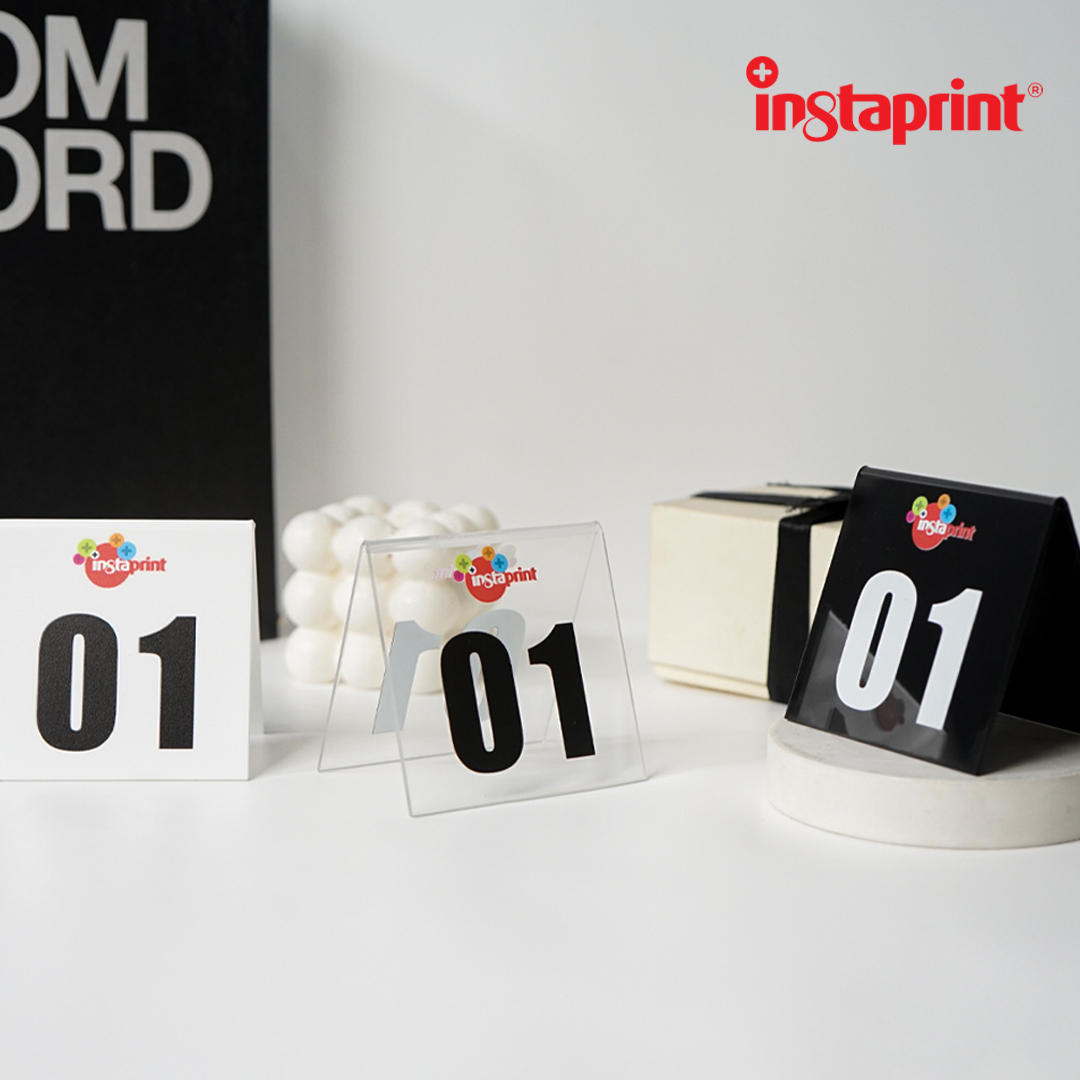 Nomor Meja Acrylic 8X8 CM / Nomor Meja Cafe / Stand Nomor Meja Bending / Nomer Meja Dekorasi V WEB