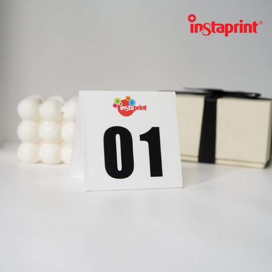 Nomor Meja Acrylic 8X8 CM / Nomor Meja Cafe / Stand Nomor Meja Bending / Nomer Meja Dekorasi V WEB